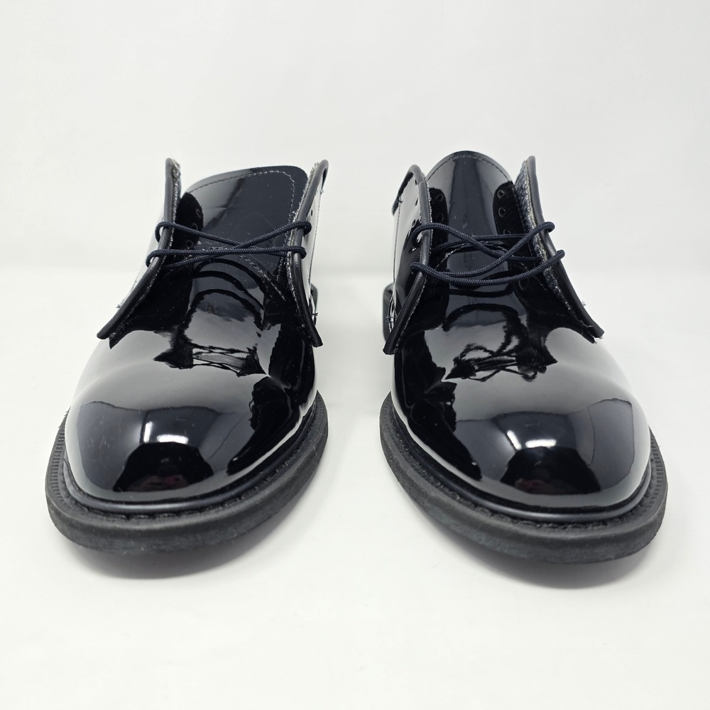 Bates Mens High Gloss Oxford Dress Shoes Black Patent Vibram Sole 10 D 00941C - Picture 3 of 16